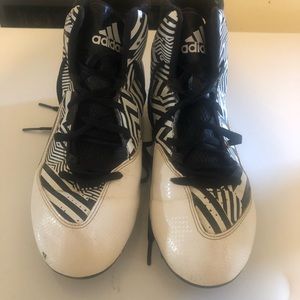 Boys adidas black and white football cleats. Size 5